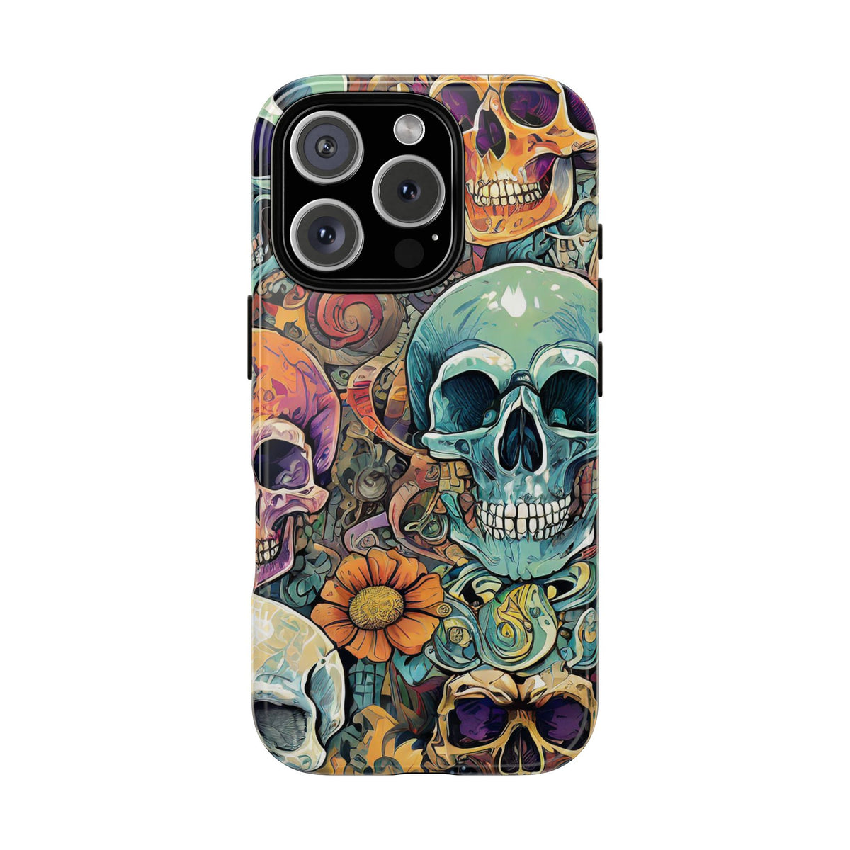 Artistic Skull Collage Tough Phone Case - Studio 653