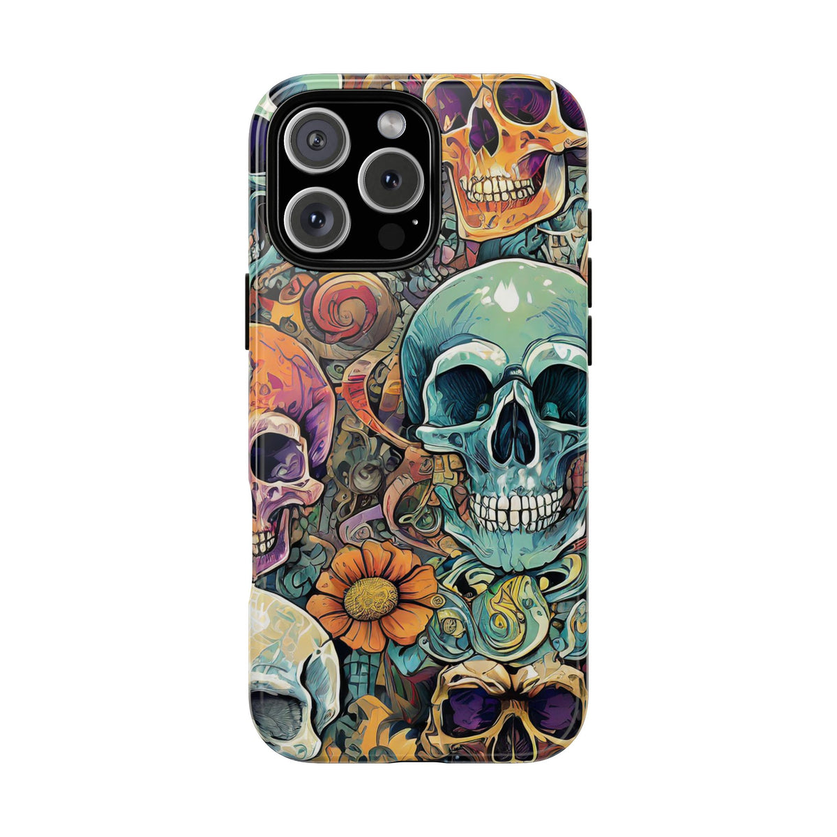 Artistic Skull Collage Tough Phone Case - Studio 653