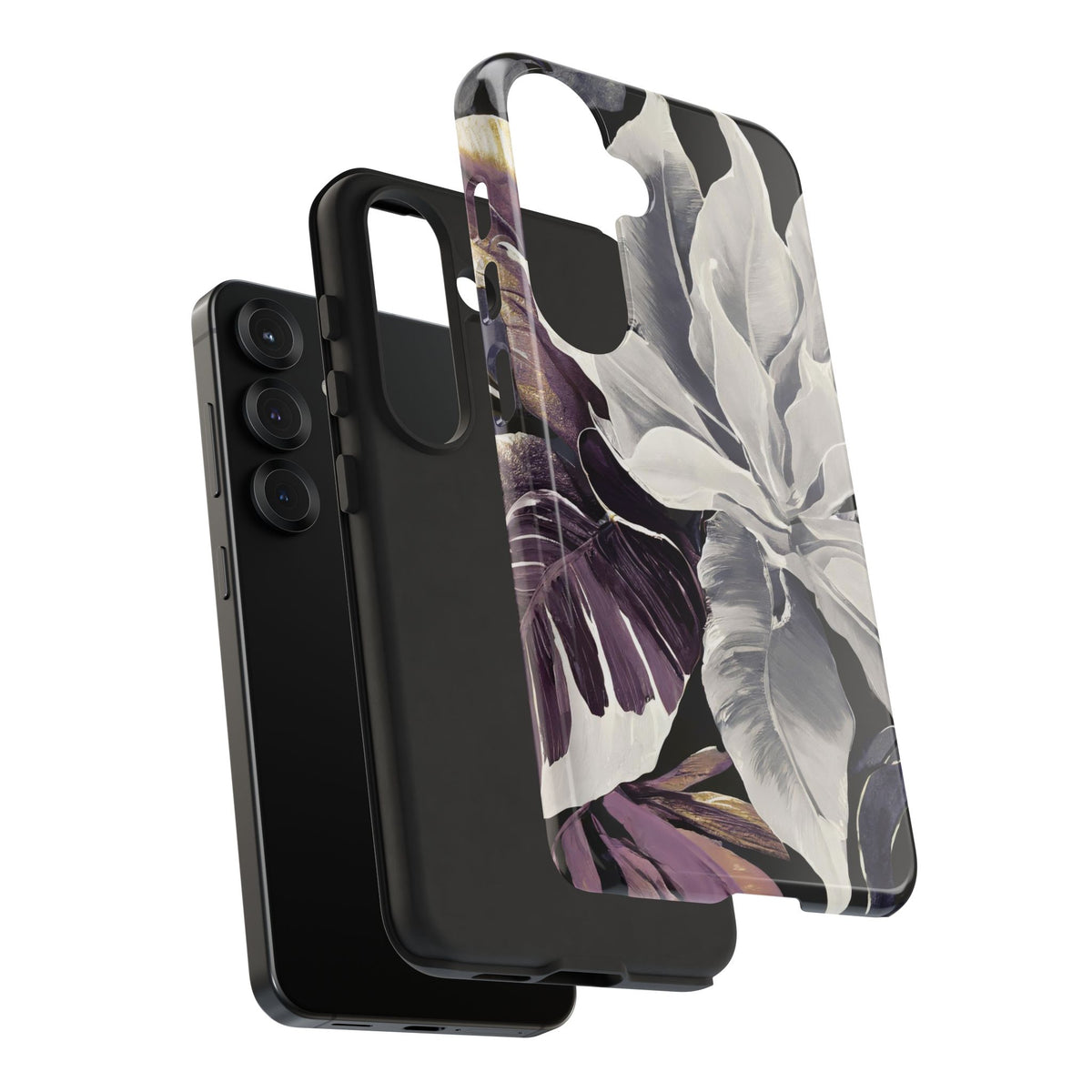 White & Plum Floral Tough Phone Case - Studio 653