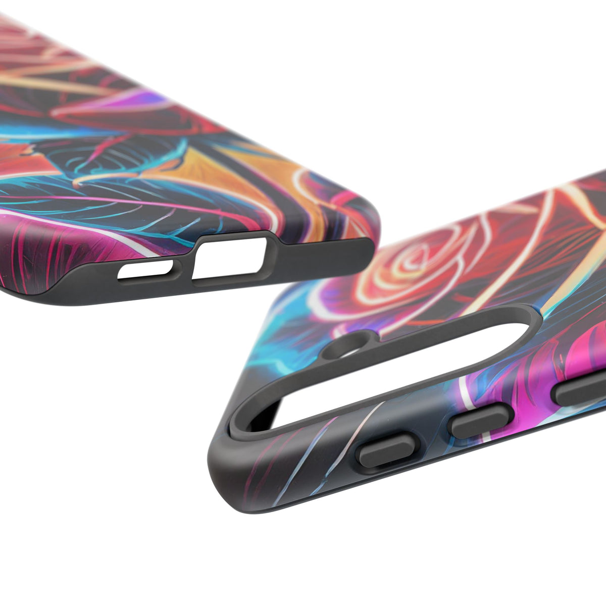 Artistic Neon Rose Tough Phone Case - Studio 653