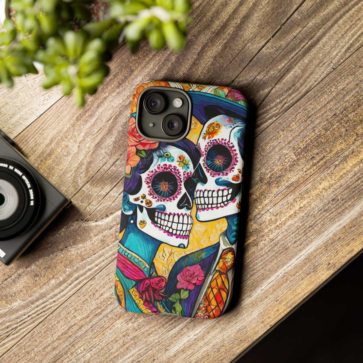 Loving Sugar Skull Couple Tough Phone Case - Studio 653