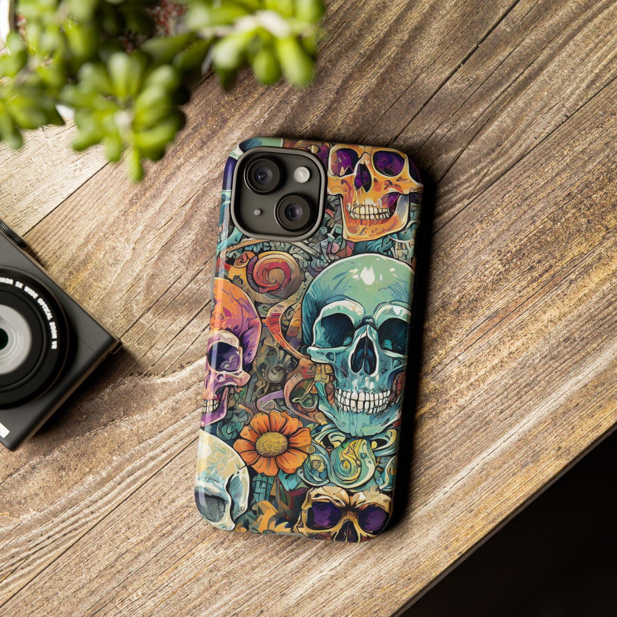 Artistic Skull Collage Tough Phone Case - Studio 653