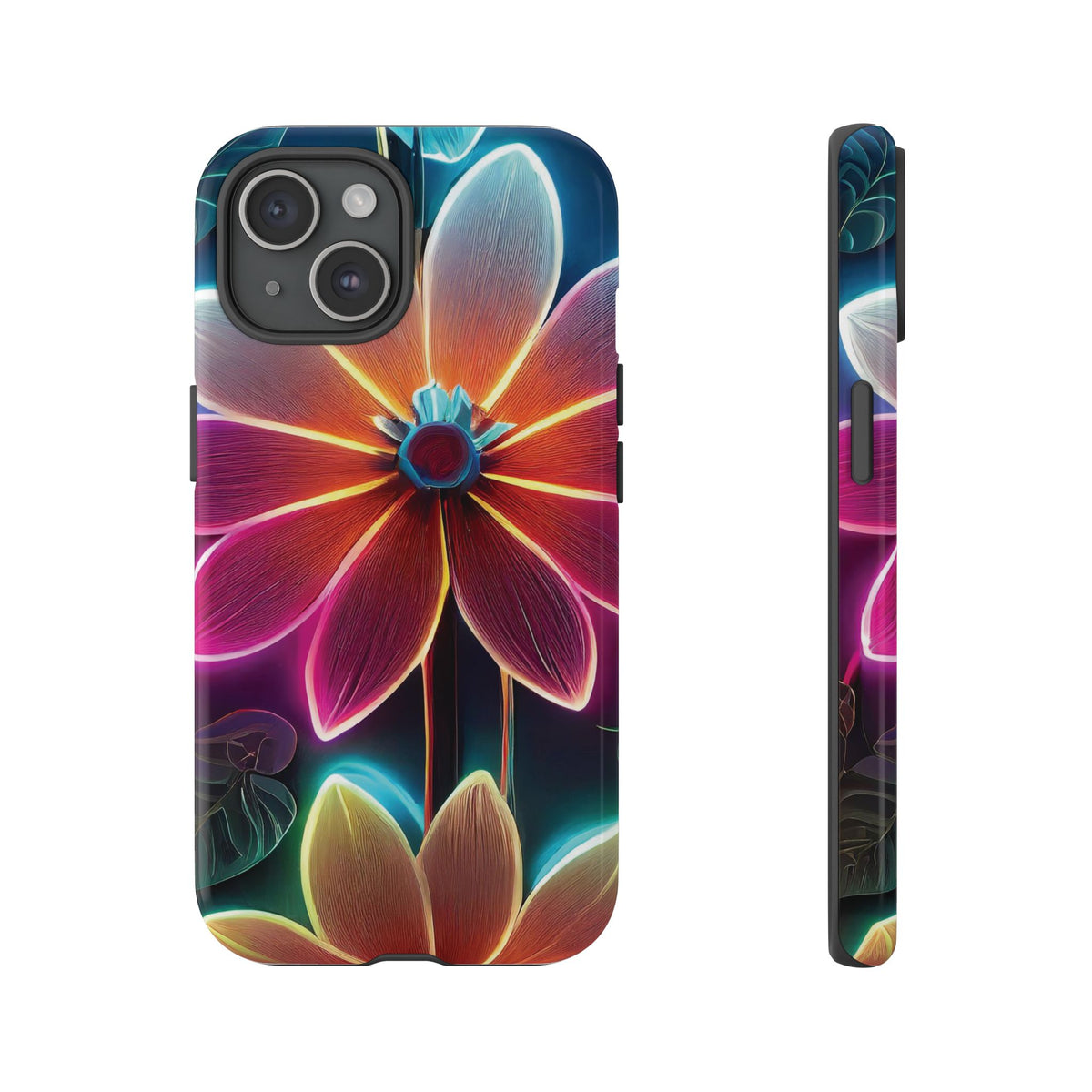 Vibrant Neon Flowers Tough Phone Case - Studio 653