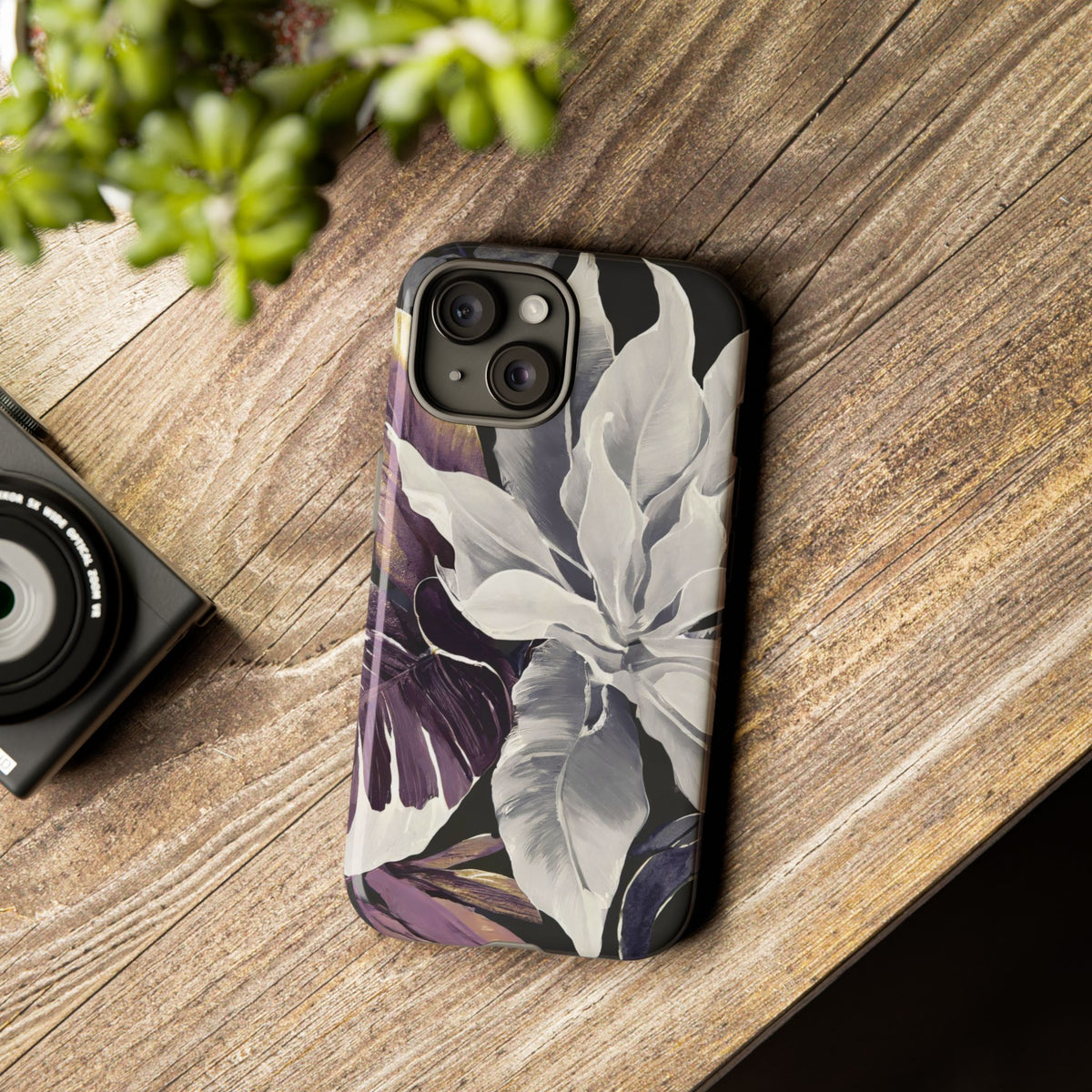 White & Plum Floral Tough Phone Case - Studio 653