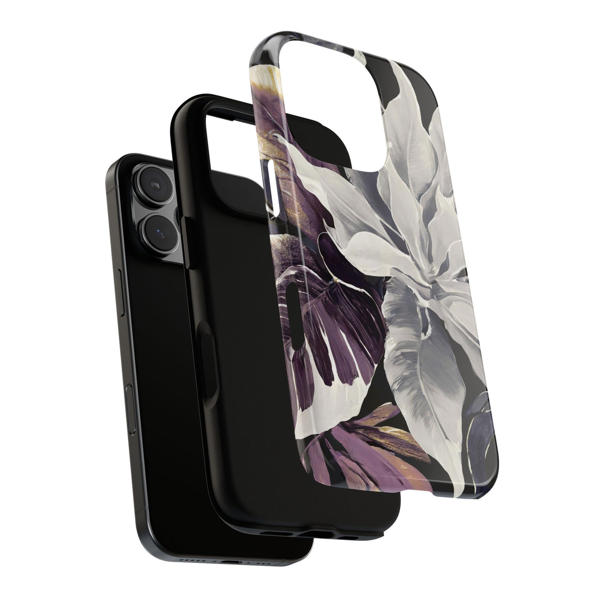 White & Plum Floral Tough Phone Case - Studio 653