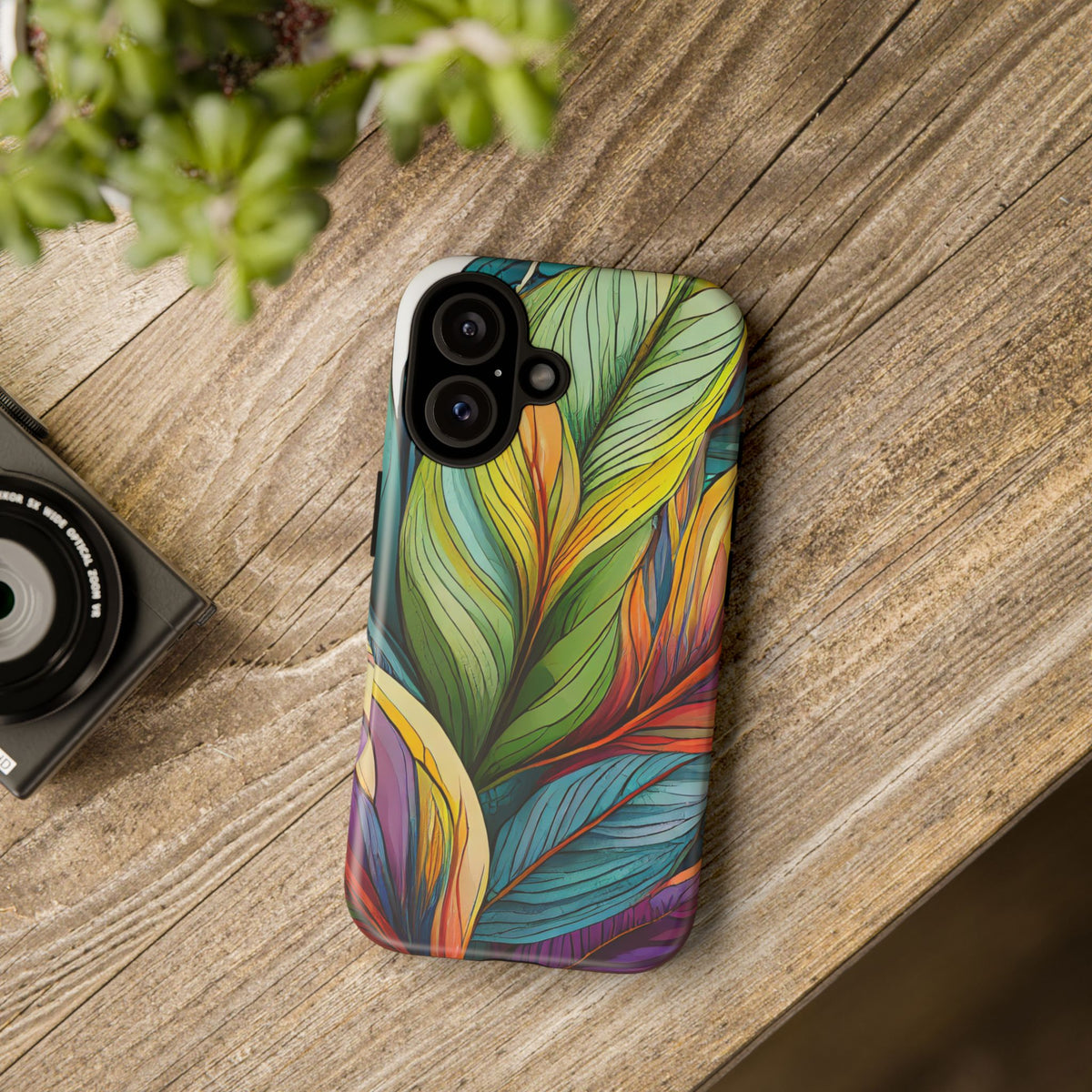 Vibrant Tropical Leaf Tough Phone Case - Studio 653