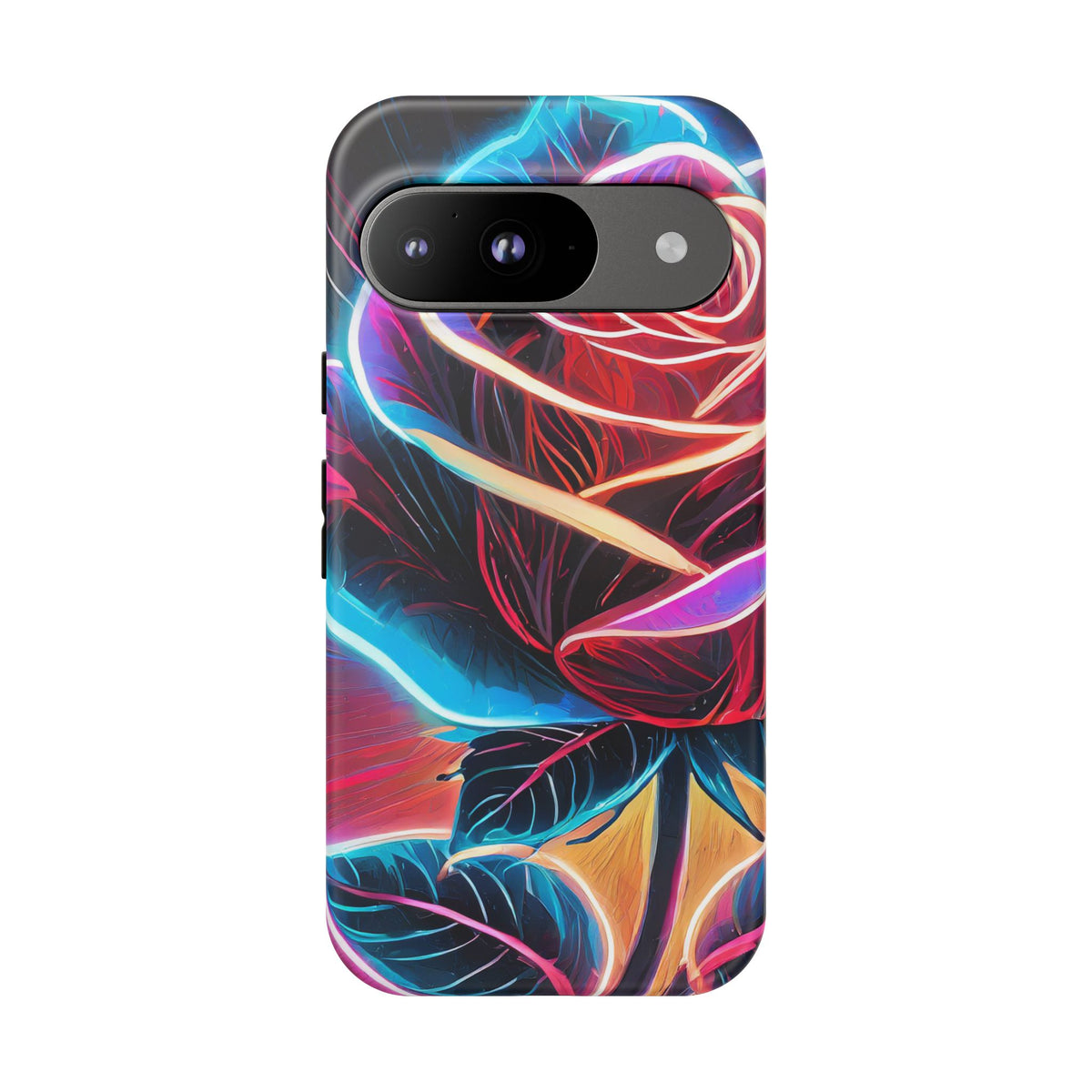 Artistic Neon Rose Tough Phone Case - Studio 653