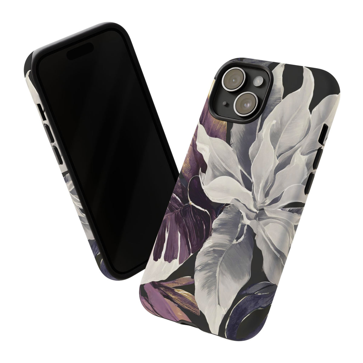 White & Plum Floral Tough Phone Case - Studio 653