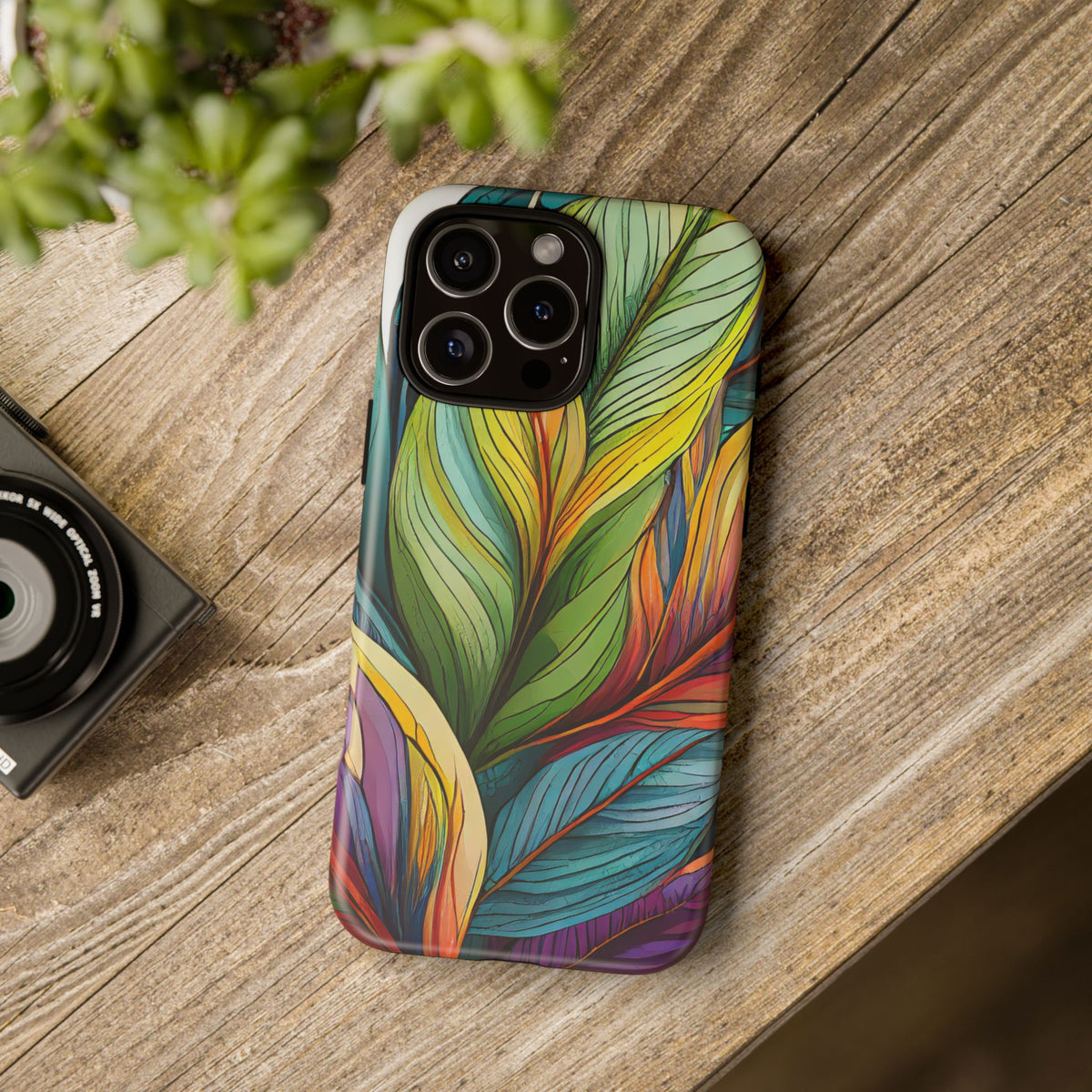 Vibrant Tropical Leaf Tough Phone Case - Studio 653