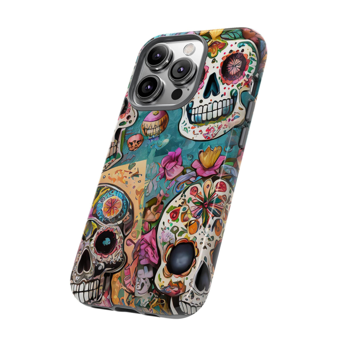 Vibrant Sugar Skull Tough Phone Case - Studio 653