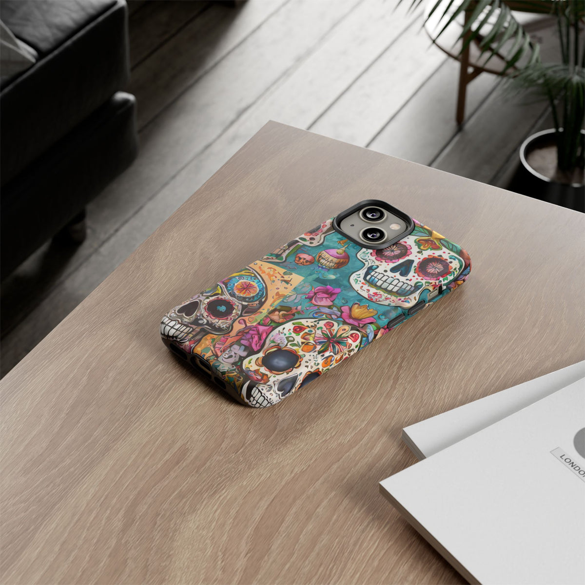 Vibrant Sugar Skull Tough Phone Case - Studio 653