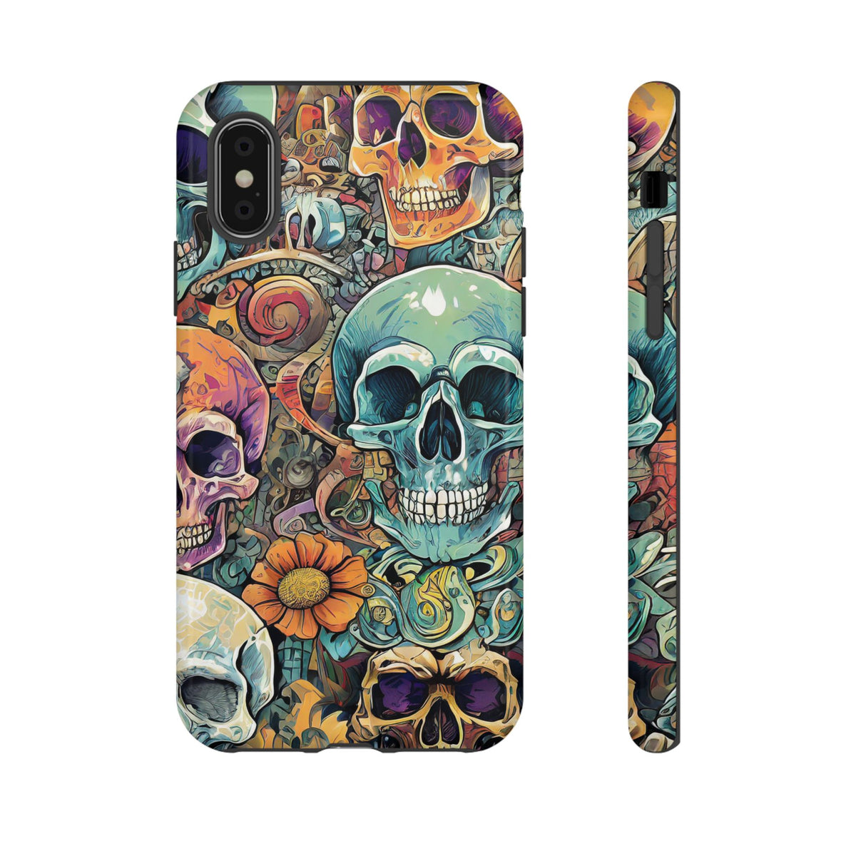 Artistic Skull Collage Tough Phone Case - Studio 653