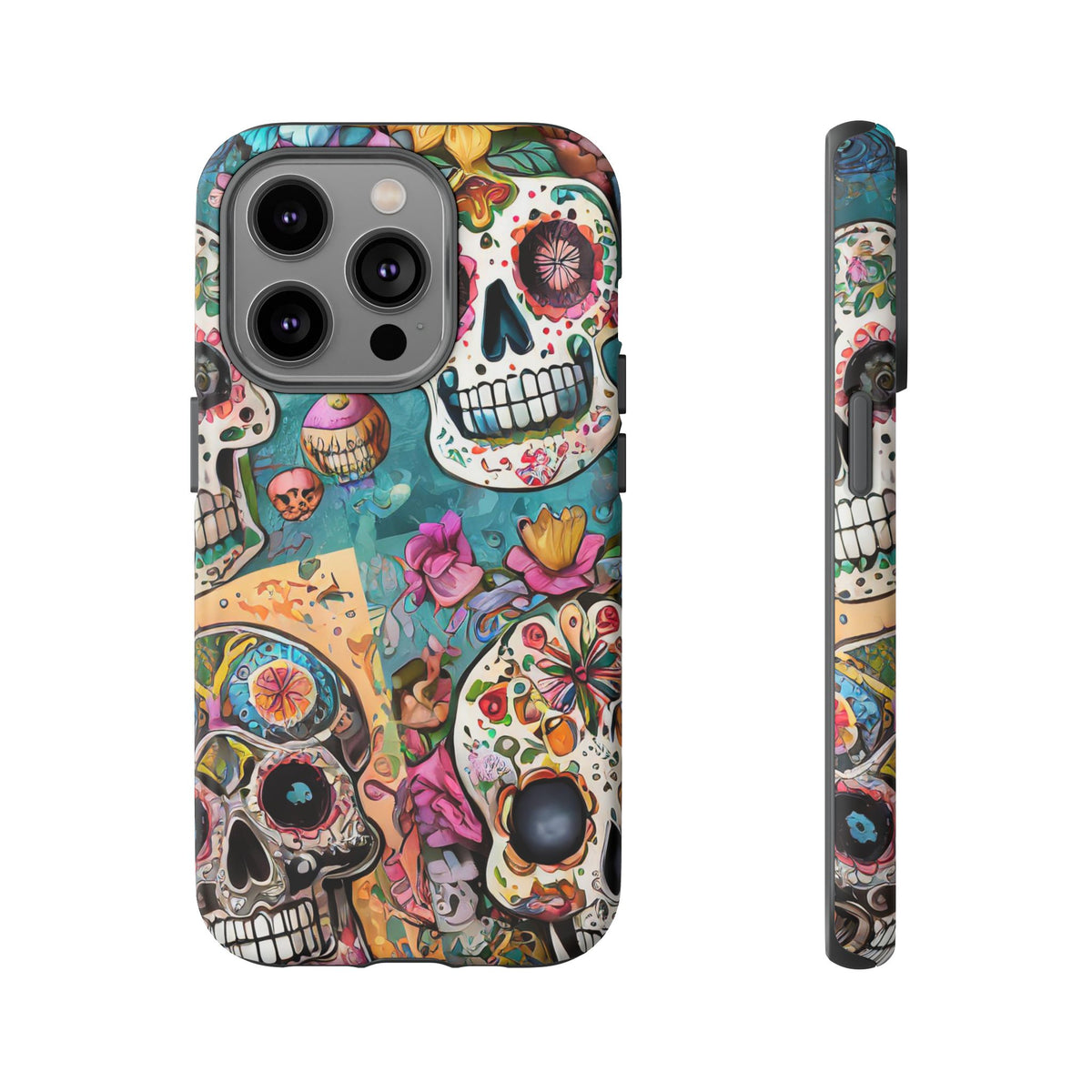 Vibrant Sugar Skull Tough Phone Case - Studio 653