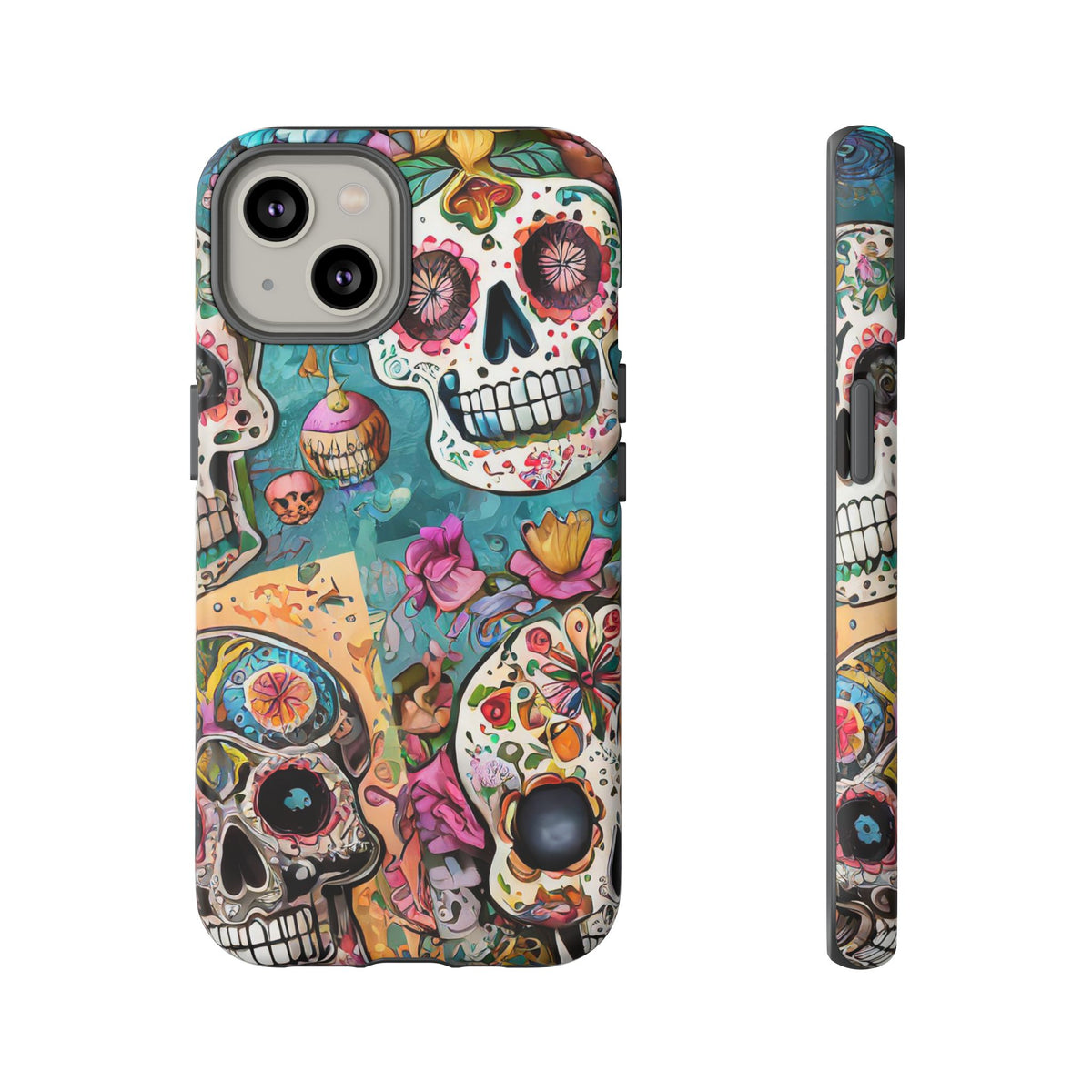 Vibrant Sugar Skull Tough Phone Case - Studio 653