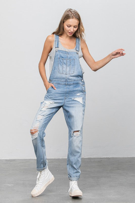 Insane Gene Heavy Body Premium Destroyed Denim Overalls - Studio 653