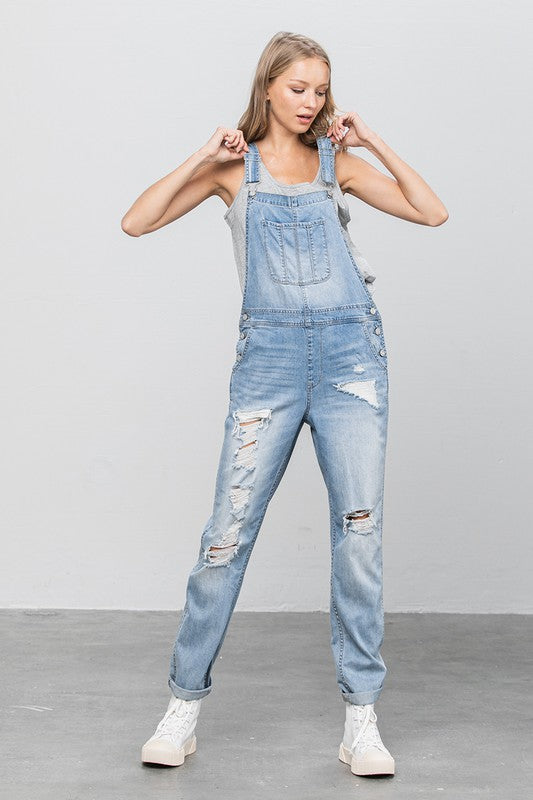 Insane Gene Heavy Body Premium Destroyed Denim Overalls - Studio 653