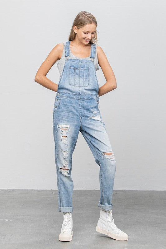 Insane Gene Heavy Body Premium Destroyed Denim Overalls - Studio 653