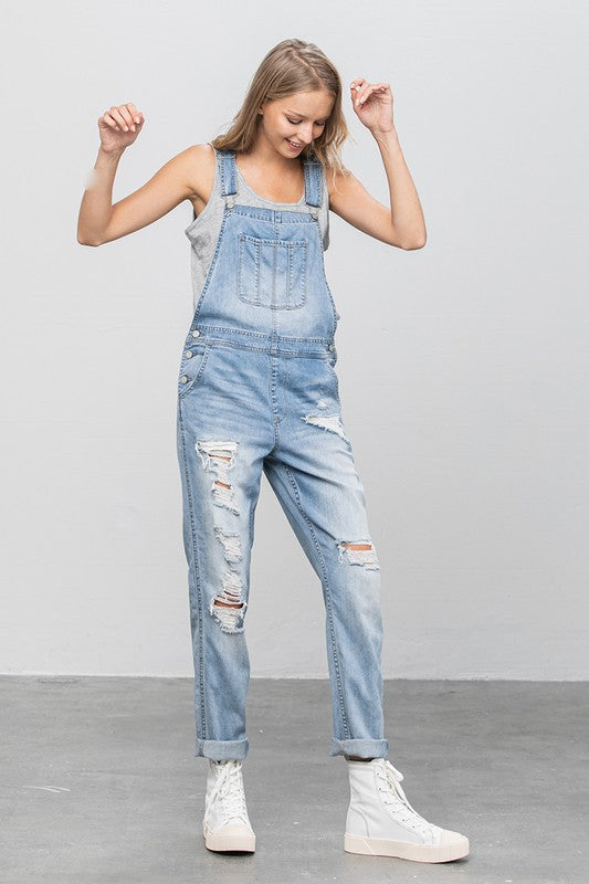 Insane Gene Heavy Body Premium Destroyed Denim Overalls - Studio 653