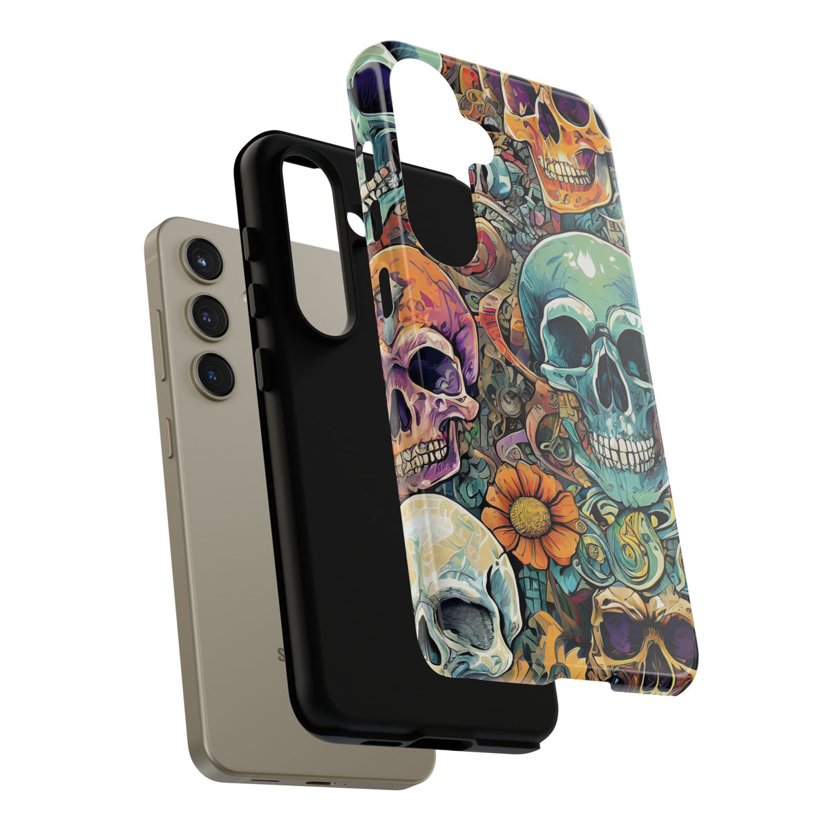 Artistic Skull Collage Tough Phone Case - Studio 653