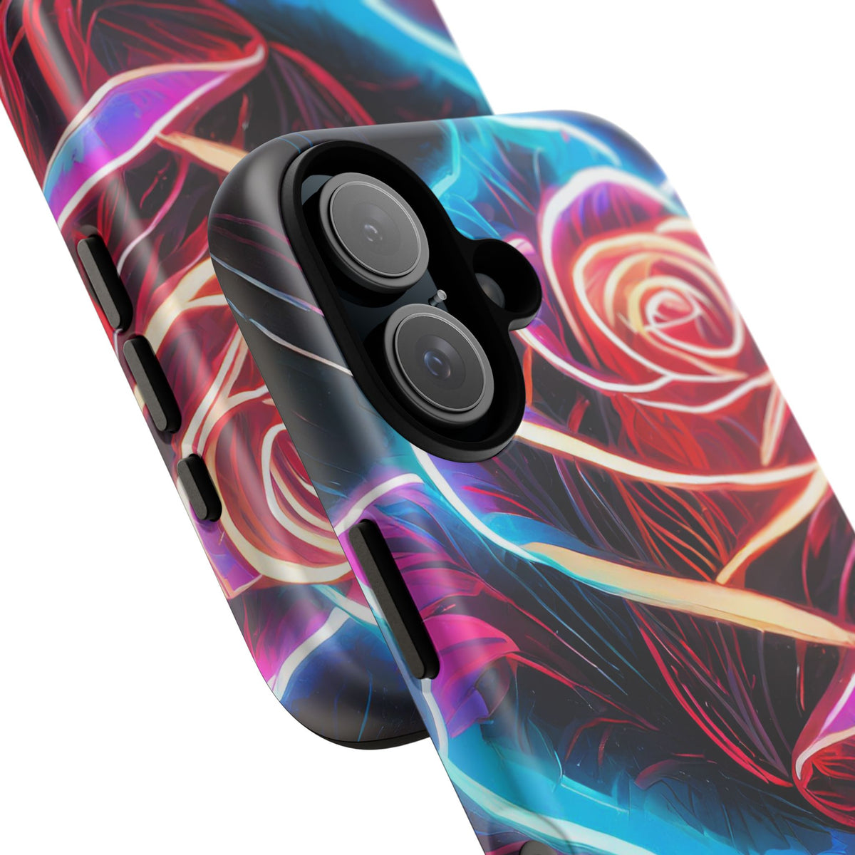 Artistic Neon Rose Tough Phone Case - Studio 653