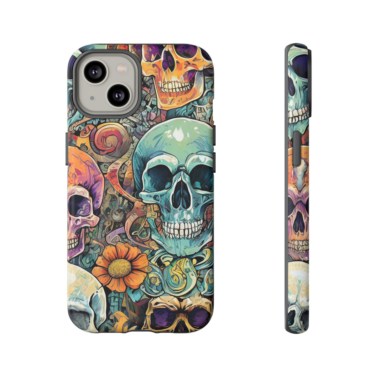 Artistic Skull Collage Tough Phone Case - Studio 653