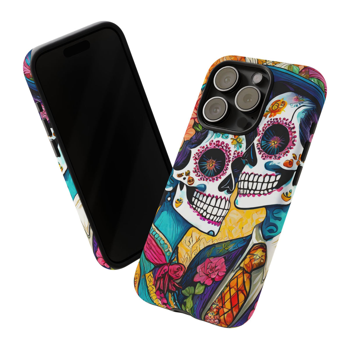 Loving Sugar Skull Couple Tough Phone Case - Studio 653