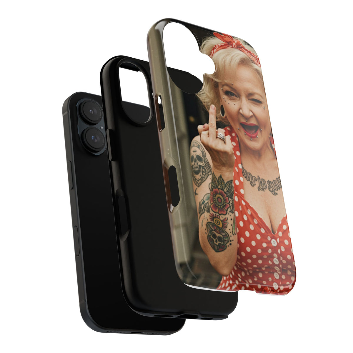 Rebellious Tattooed Betty White Tough Phone Case - Studio 653