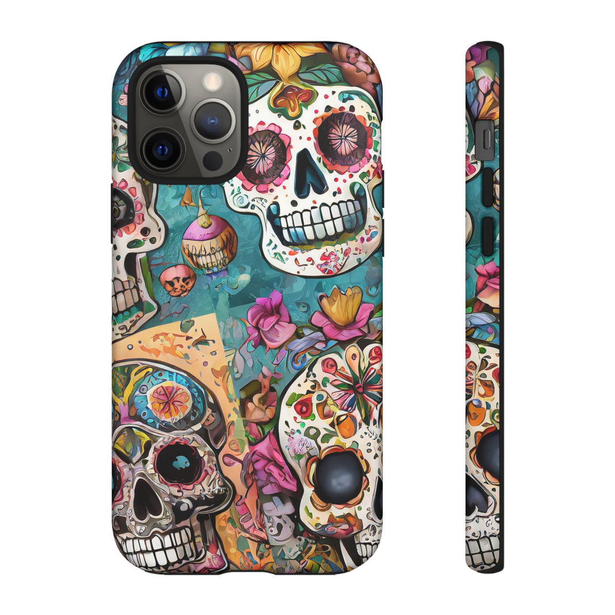 Vibrant Sugar Skull Tough Phone Case - Studio 653