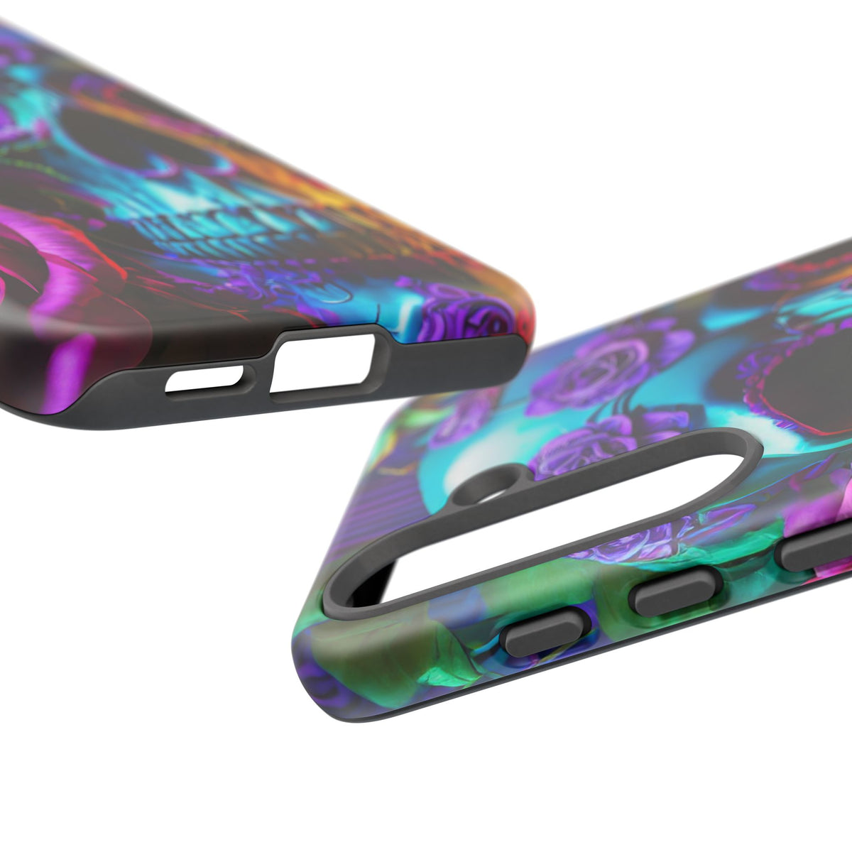 Neon Skull and Roses Vibrant Tough Phone Case - Studio 653