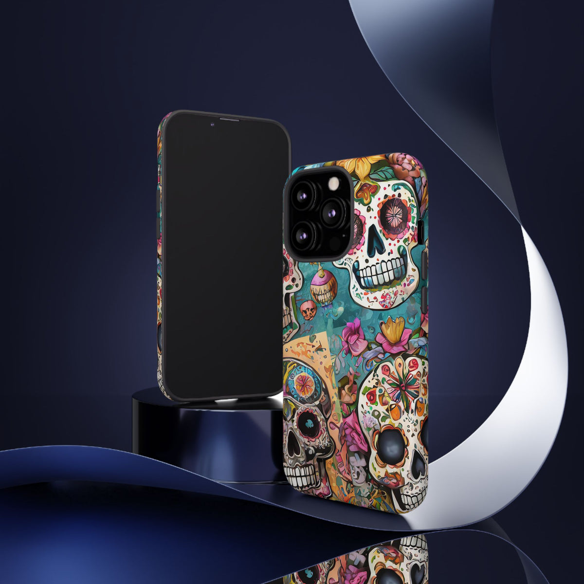 Vibrant Sugar Skull Tough Phone Case - Studio 653