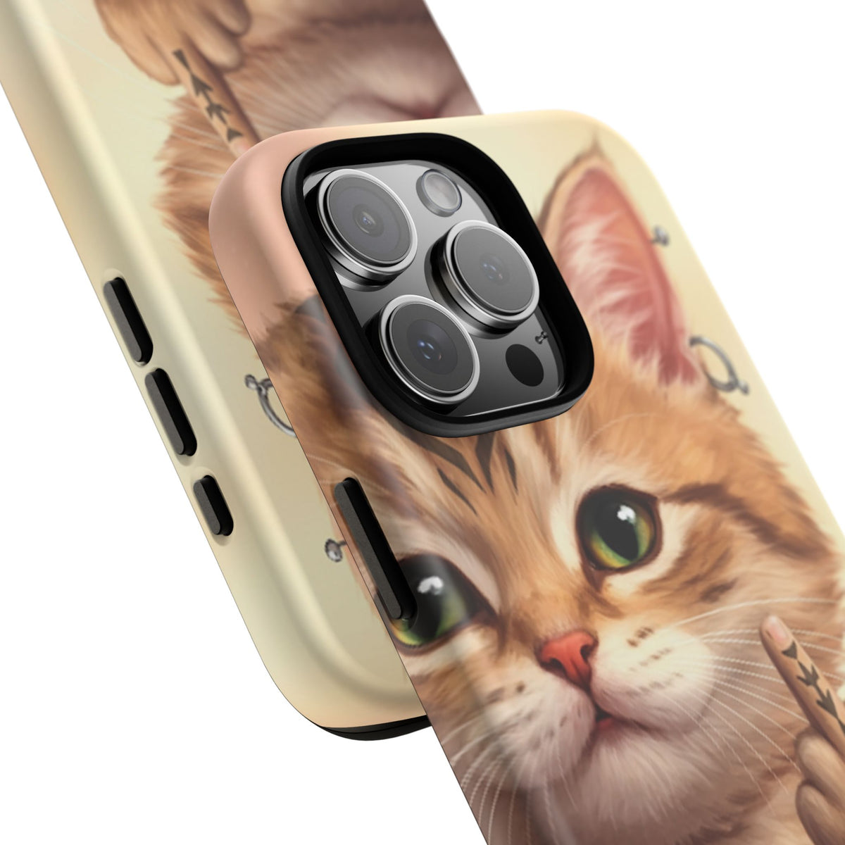 Evil Kitty Giving the Bird Tough Phone Case - Studio 653