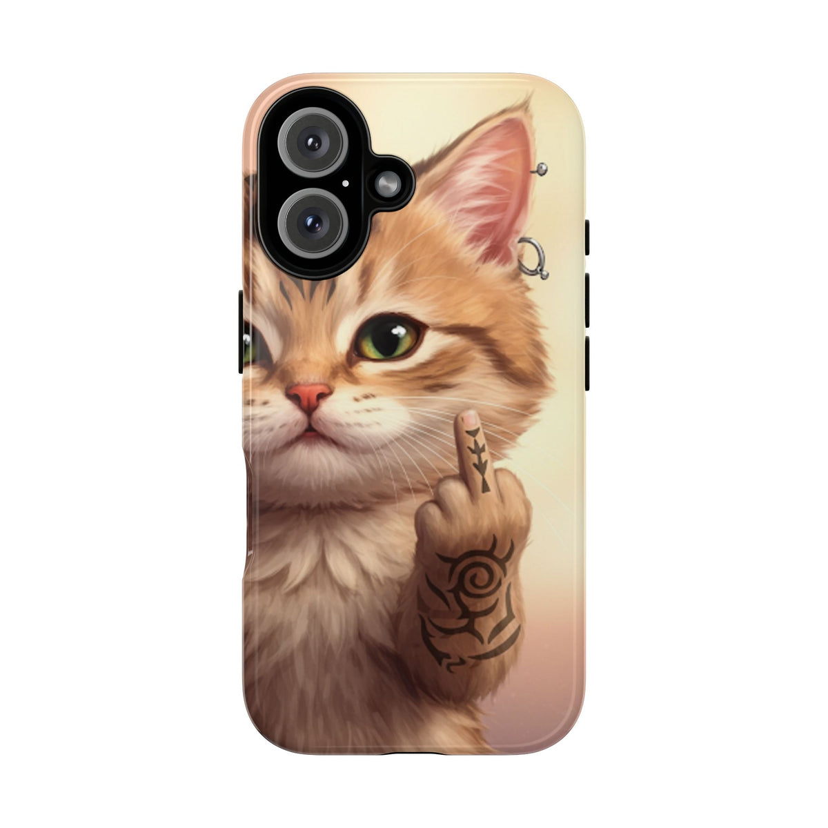 Evil Kitty Giving the Bird Tough Phone Case - Studio 653