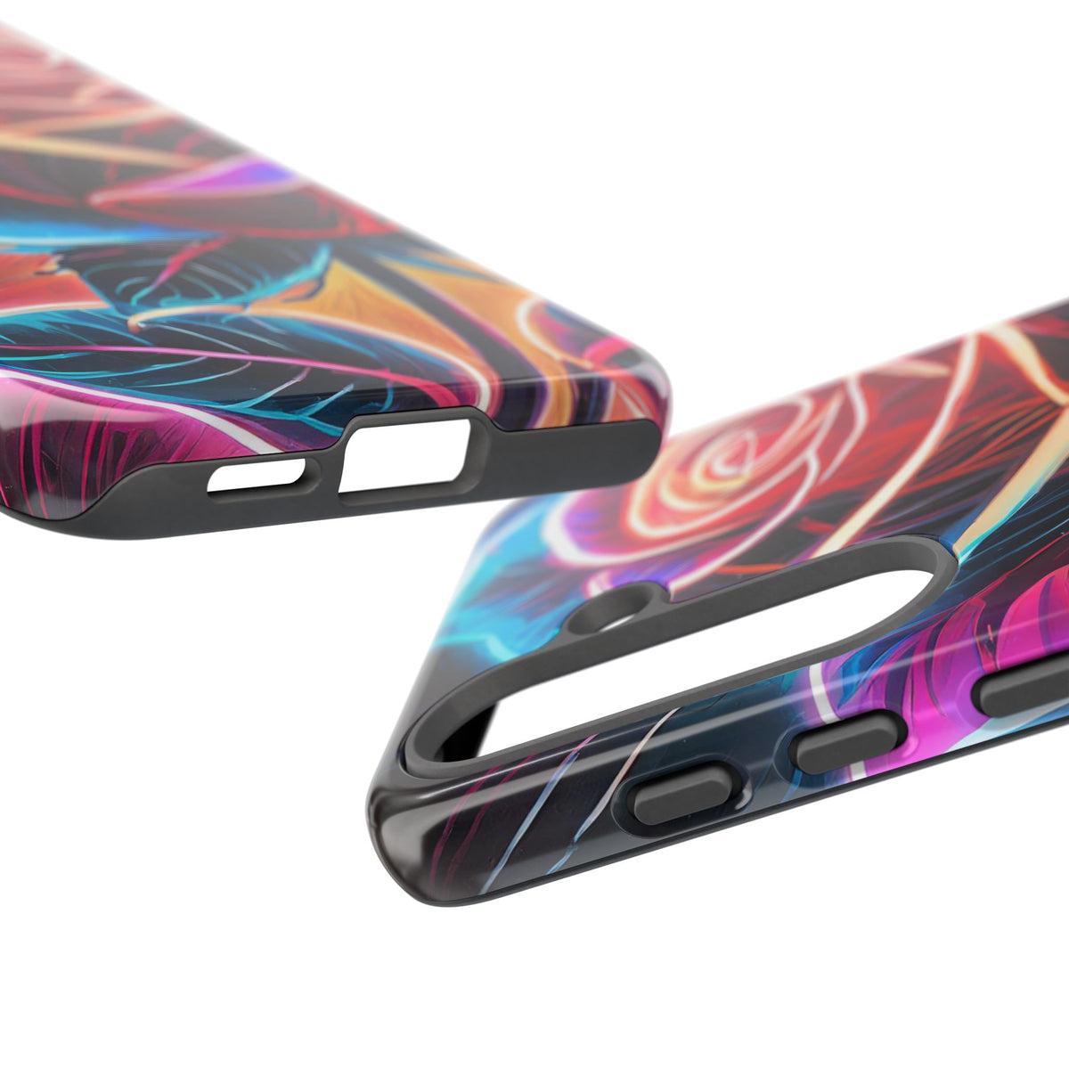 Artistic Neon Rose Tough Phone Case - Studio 653