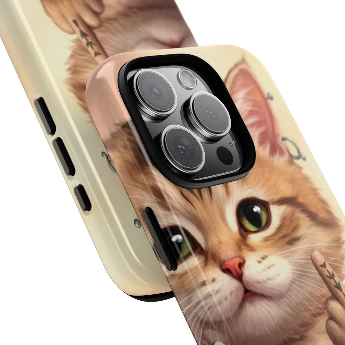 Evil Kitty Giving the Bird Tough Phone Case - Studio 653