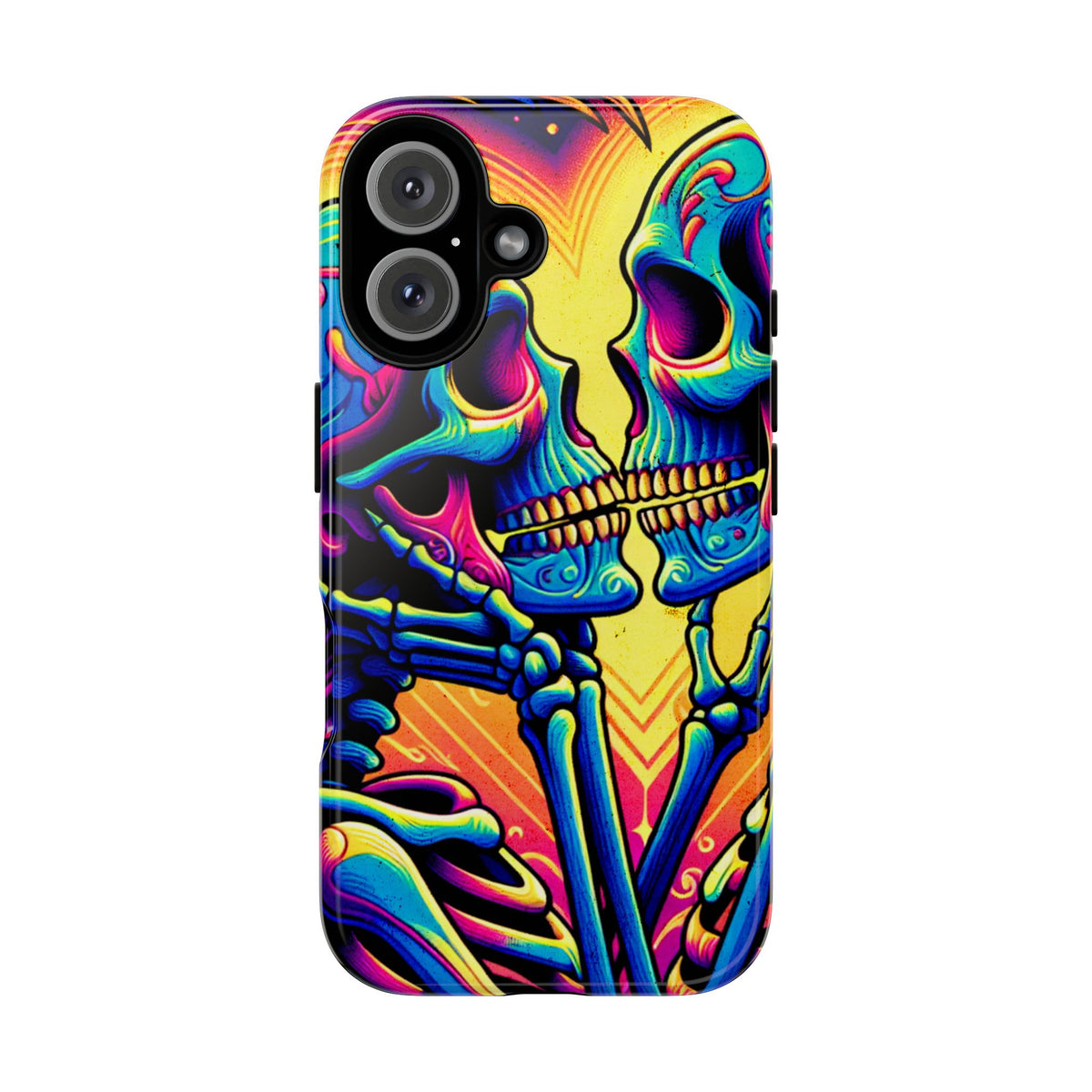 Colorful Skull Couple Tough Phone Case - Studio 653