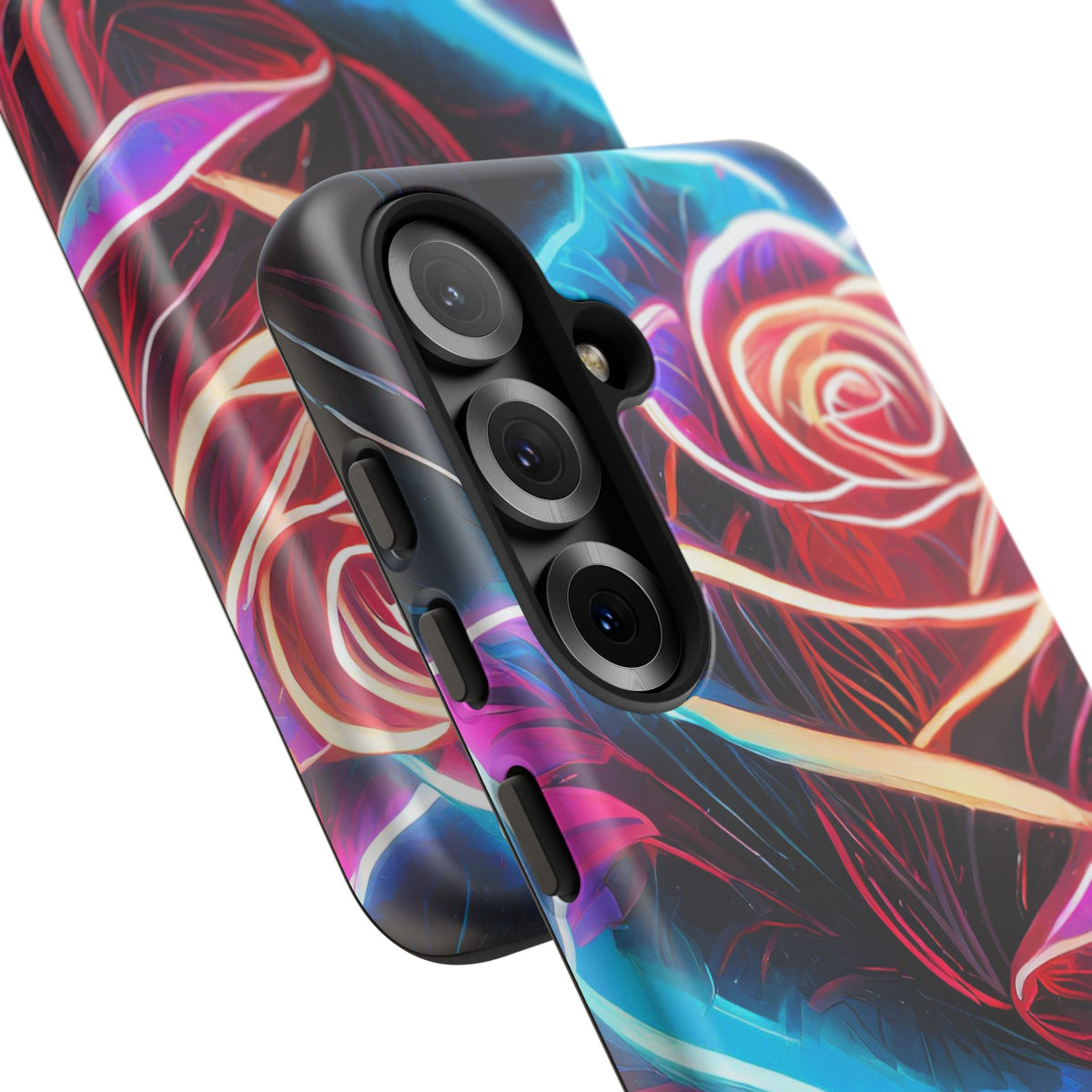 Artistic Neon Rose Tough Phone Case - Studio 653