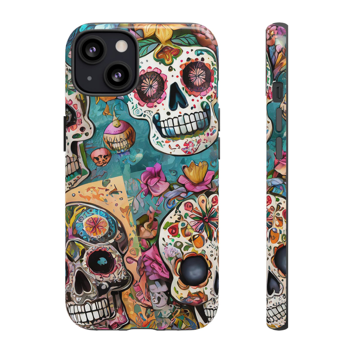 Vibrant Sugar Skull Tough Phone Case - Studio 653