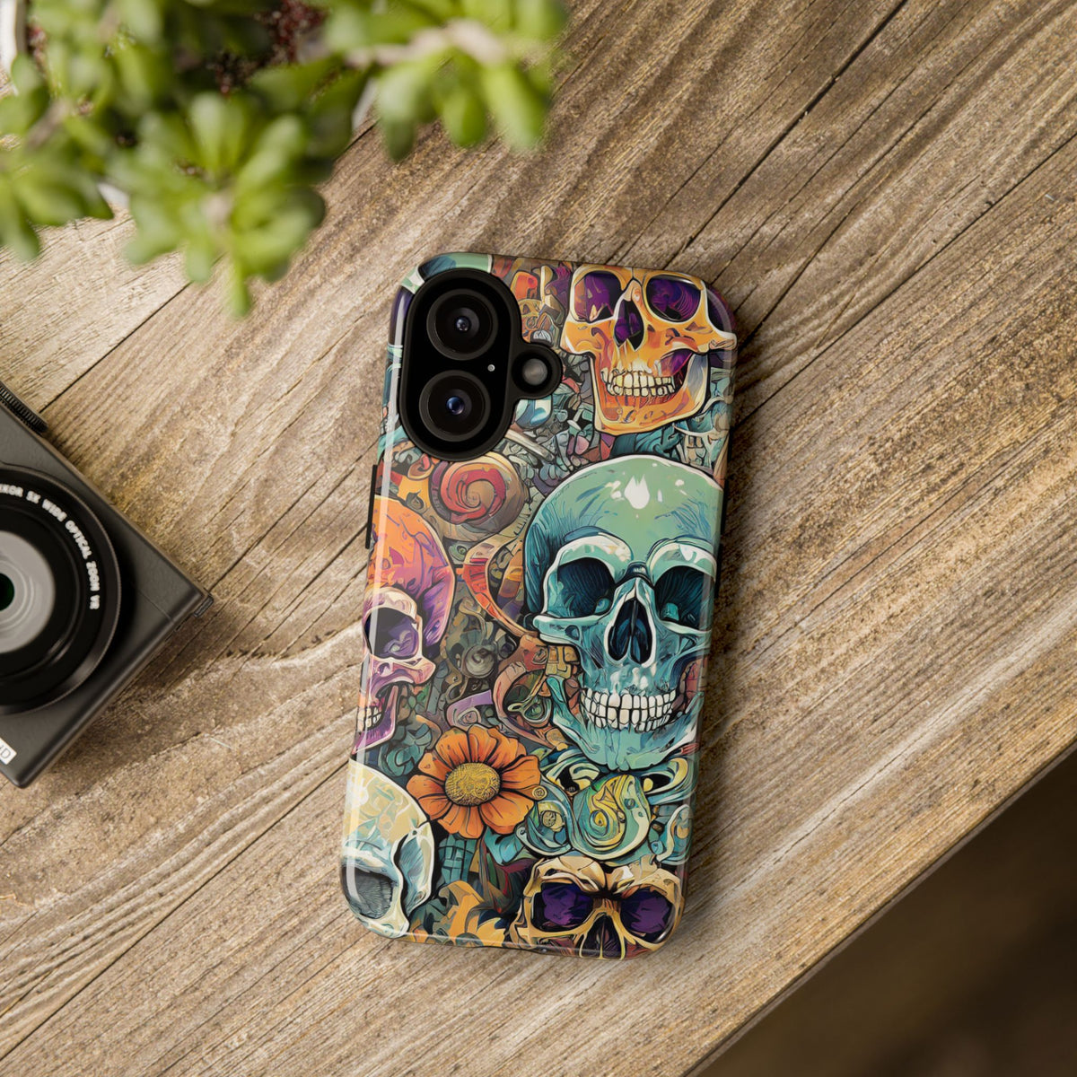 Artistic Skull Collage Tough Phone Case - Studio 653