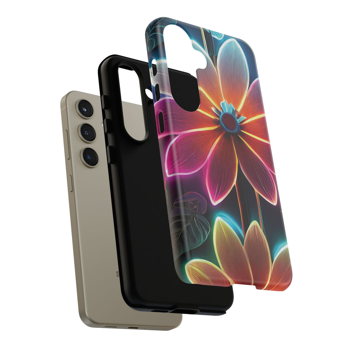 Vibrant Neon Flowers Tough Phone Case - Studio 653
