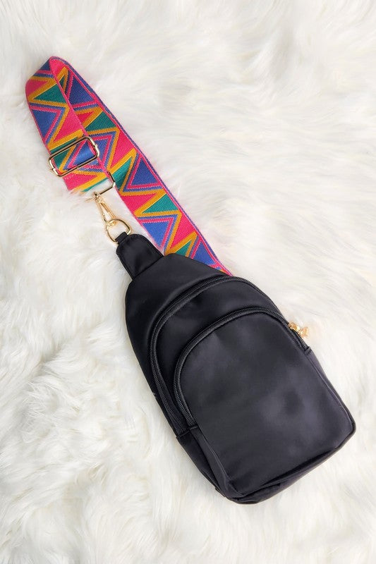 Dani & Em Crisala Sling Nylon Crossbody Bag With Strap - Studio 653