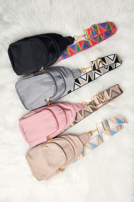 Dani & Em Crisala Sling Nylon Crossbody Bag With Strap - Studio 653