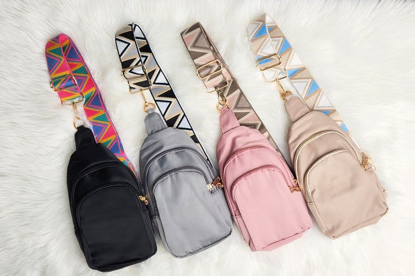 Dani & Em Crisala Sling Nylon Crossbody Bag With Strap - Studio 653