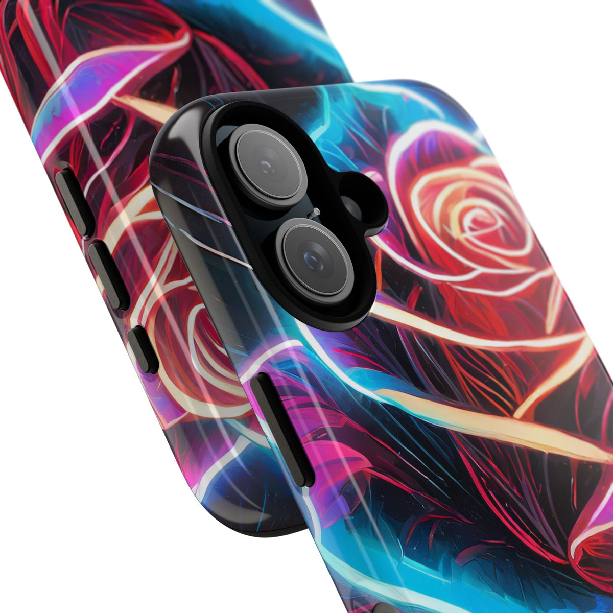 Artistic Neon Rose Tough Phone Case - Studio 653