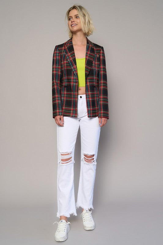 Insane Gene High Rise Destroyed Straight Crop Jeans - Studio 653