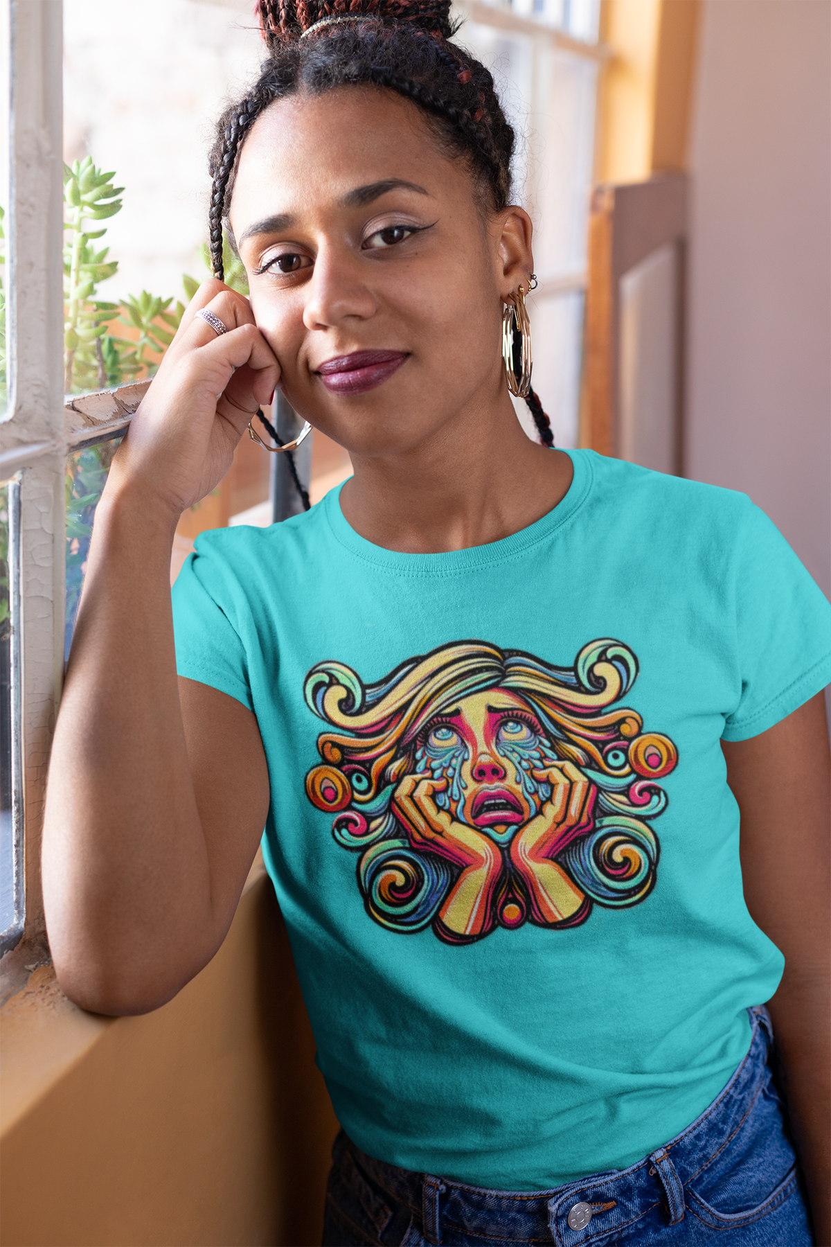 Colorful Artistic Tears Graphic Tee