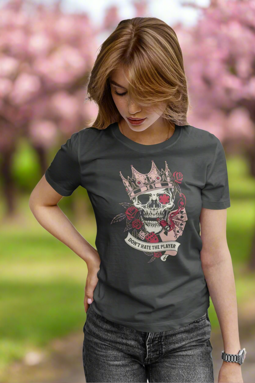 Don't Hate The Player Skull Graphic Tee