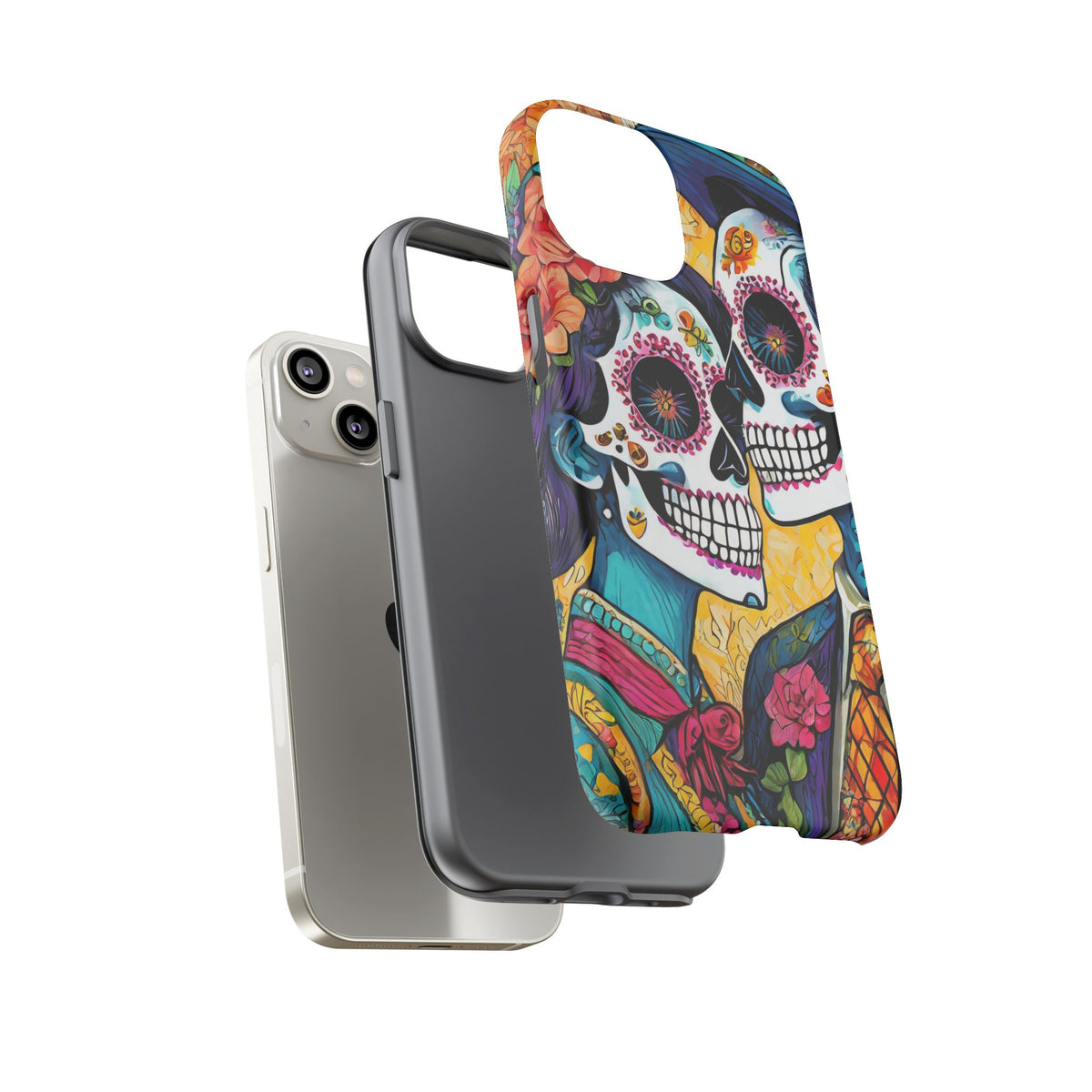 Loving Sugar Skull Couple Tough Phone Case - Studio 653