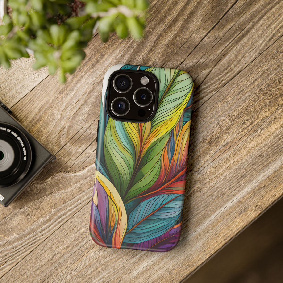 Vibrant Tropical Leaf Tough Phone Case - Studio 653