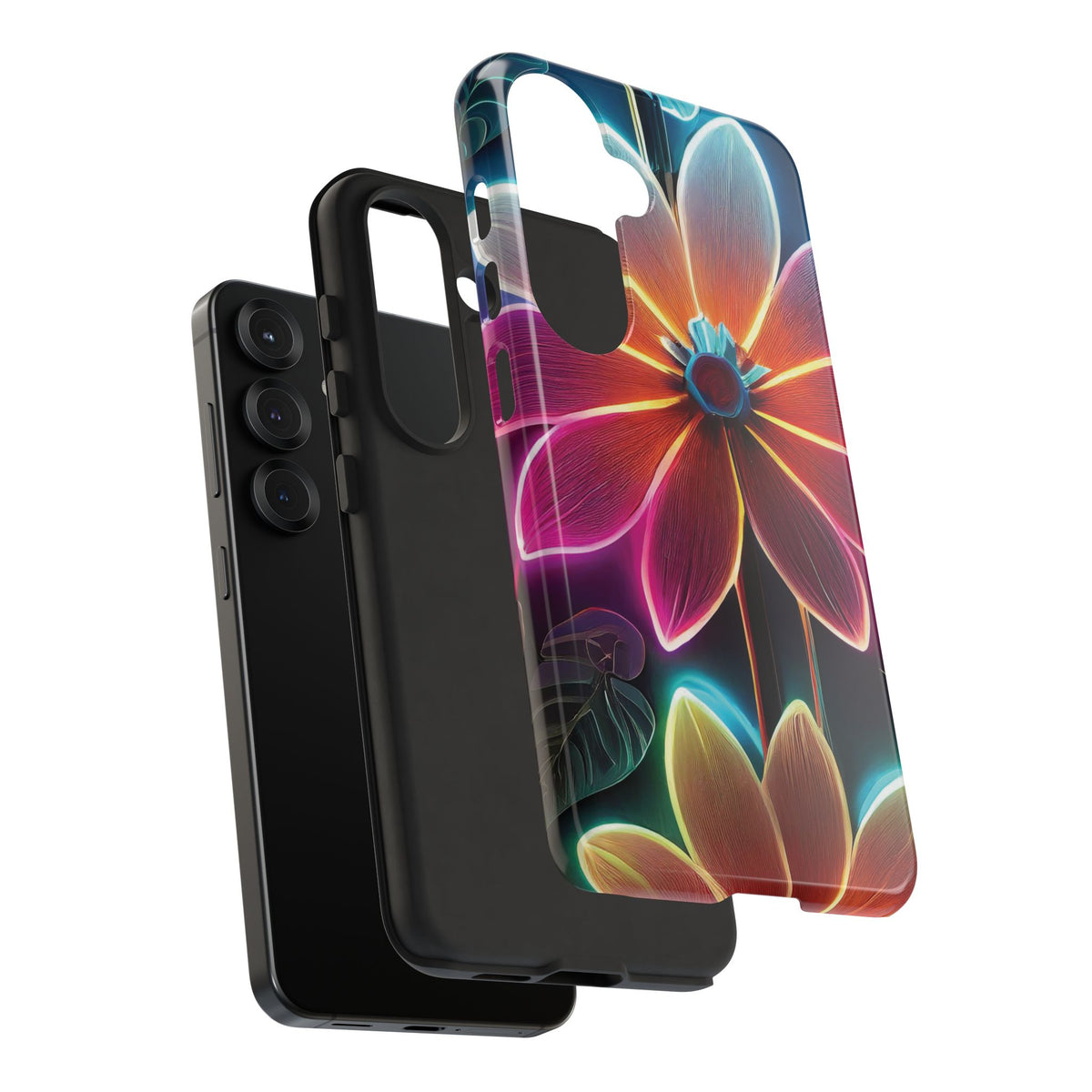Vibrant Neon Flowers Tough Phone Case - Studio 653