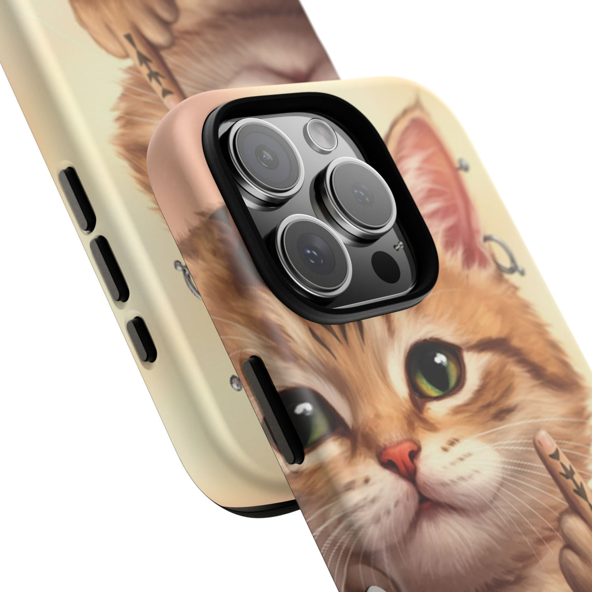 Evil Kitty Giving the Bird Tough Phone Case - Studio 653